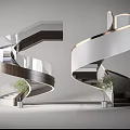 modern revolving staircase 3d model
