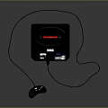 SEGA Gaming Console With Connected Screen And Game Controller For Entertainment