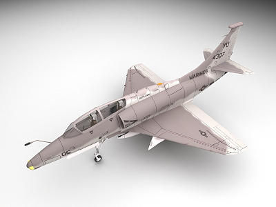 modern aircraft 3d model