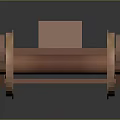 3D Rendered Mechanical Device With Large Copper Wheels And Detailed Structure