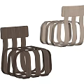 Modern Wooden Leisure Chair With Unique Curved Slat Structure And Color Options