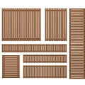 Wooden Flooring With Various Design Options Different Sizes And Striped Texture Planks 3d model