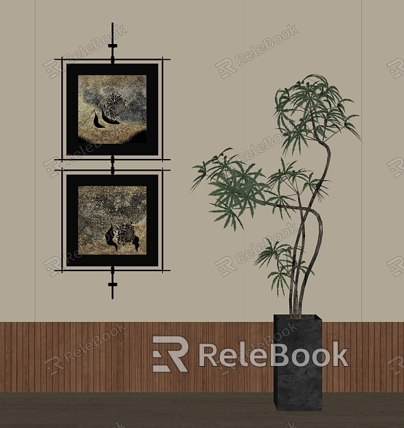 Middle-ancient style decorative painting tea table ornaments model