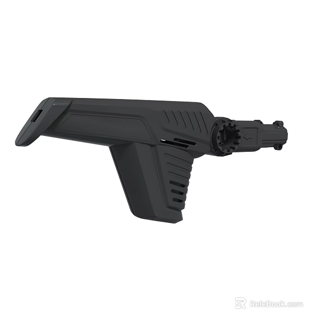 Modern Black Toy Gun Design With Ergonomic Grip And Muzzle Structure 3d model