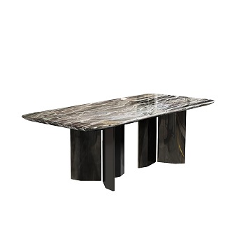 Minismal wind dining table 3d model