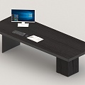 Wooden Desk Desk 3d model