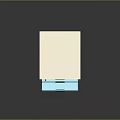 Blue Chest Of Drawers Featuring Multiple Drawers And Decorative Cartoon Stickers