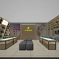 High end Commercial Jewelry Store Gold Showroom Interior Design With Display Counters And Decor