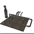 Industrial Metal Pipe Fittings With Curved Straight And Framework Components