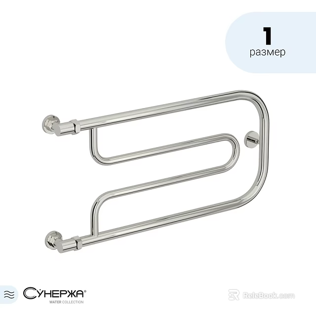 Modern Stainless Steel Bathroom Towel Rack with Double Bars for Home Use 3d model 