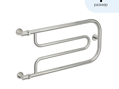 Modern Stainless Steel Bathroom Towel Rack with Double Bars for Home Use 3d model
