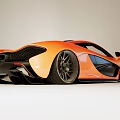 Orange Sports Car With Sleek Aerodynamic Design And Black Accent Details