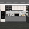 Modern Kitchen Interior Design With Cabinets Built In Appliances And Island Countertop