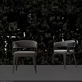 POLIFORM Modern Upholstered Leisure Chairs With Wooden Legs And Two Tone Colors In Contemporary Interior