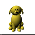 Green Puppy Stuffed Toy Sitting With Smooth Surface And Adorable Design Features