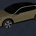 Golden Modern SUV Car With Sleek Exterior Design And Stylish Alloy Wheels