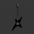 Stylish Black Electric Guitar Unique Modern Shape Music Instrument For Musicians