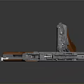 Metallic Pistol Weapon with Multiple Magazines and Metal Parts Displayed on Black Surface