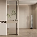 Modern Shoe Cabinet Functional Entrance Shoe Cabinet 3d model