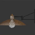 Stylish Gold Wall Mounted Lamp With Black Arm For Modern Home Decor