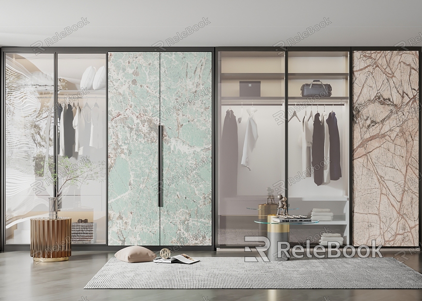 Modern wardrobe wardrobe combination model