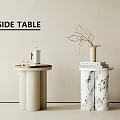 Modern side table modern decorative ornaments combination 3d model