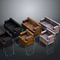 Furniture Collection Featuring Various Style Sofas And Chairs With Different Upholstery