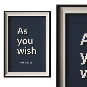 Modern Decorative Hanging Painting Alphabet Painting 3d model