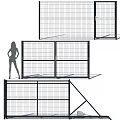 Metal Wire Fence With Grid Design And Multiple Panels For Home Safety