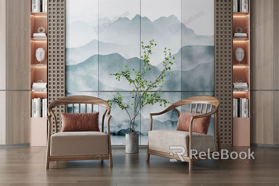 New Chinese Style Leisure Sofa Combination Leisure Chair model