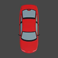 Red Two Door Compact Car With Sleek Design Silver Wheels And White Headlights