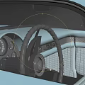 Light Blue Vintage Classic Car With Sleek Retro Design And Classic Wheels