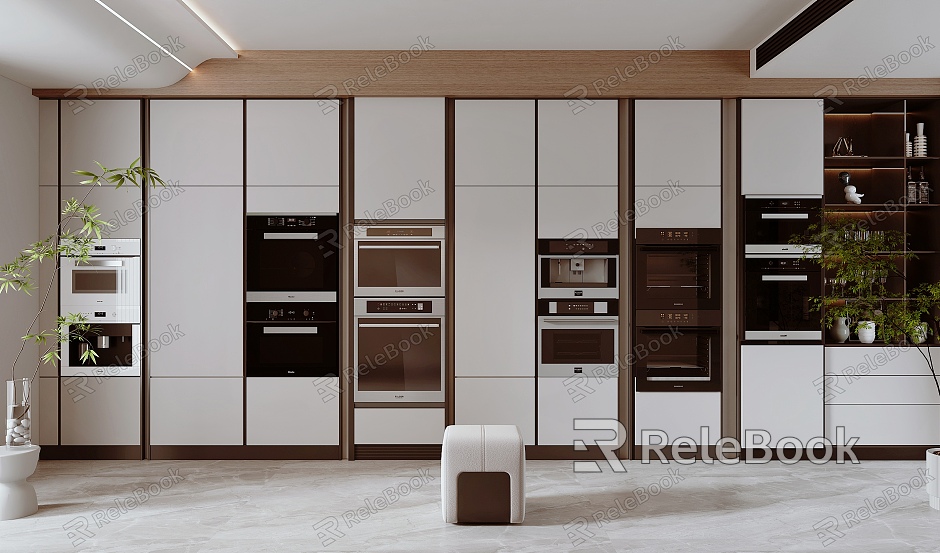 Modern cabinet built-in oven model