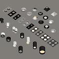 Various Black and White Downlights and Spotlights with Recessed and Surface Mounted Designs