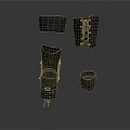 Black Protective Gear Set With Straps And Adjustable Design Features