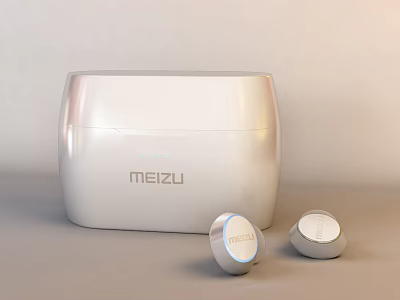 MEIZU Modern White Wireless TWS Headphones and Speaker System 3d model