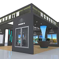 Kelongna Welding Doors and Windows Exhibition Booth Interior with Display Windows Doors and People