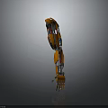 Yellow Industrial Mechanical Arm Equipment With Multiple Joints And Gripper Claw