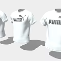 PUMA White T Shirts With Black Logo Design And Comfortable Fit