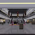 Spacious Modern Department Store Interior With Shopping Areas And Seating Zones