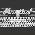 Modern Bracelet Silver Jewelry Silver Bracelet 3d model