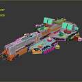 Modern fighter sci-fighter sci-fighter space fighter 3d model