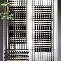 Modern Luxury Wine Cabinet Design With Metal Frame And Glass Doors Holding Wine Bottles