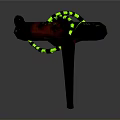 Astronautical Mechanical Structure For Space Exploration With Green Glowing Elements And Spherical Core
