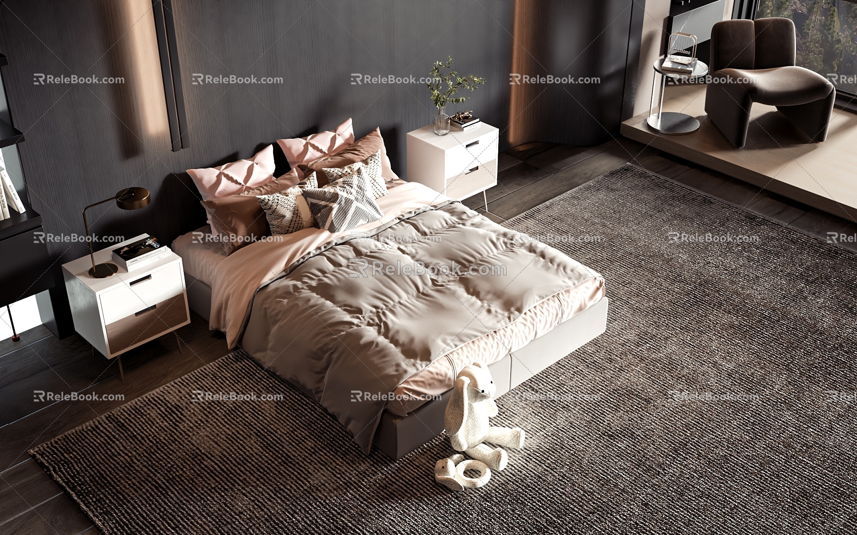 Nordic style commodity bed model