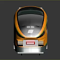 Modern Train Light Rail Subway High Speed Rail 3d model