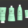Actually Light Green Shampoo Conditioner Body Lotion Shower Gel Bottles