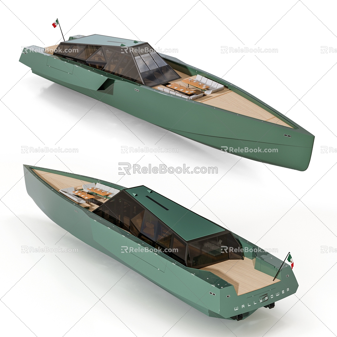 Modern Yacht Luxury Yacht Speedboat Ship 3d model