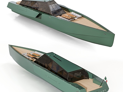 Modern Yacht Luxury Yacht Speedboat Ship 3d model