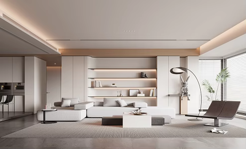 modern living room 3d model